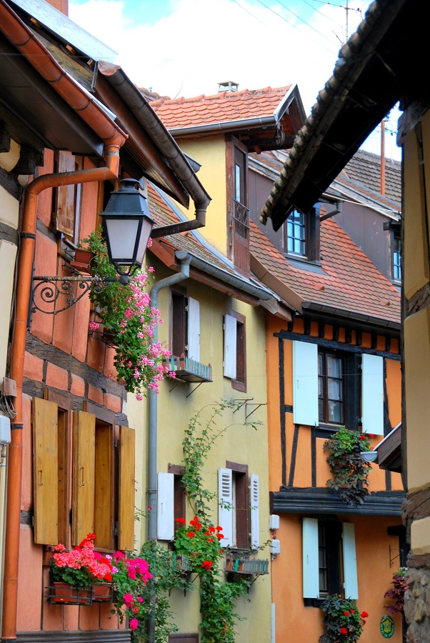 Découvrir Eguisheim en Alsace : maisons à colombages
