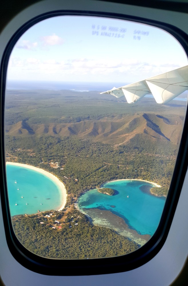 La Marinière en Voyage - l'île des pins vue du ciel