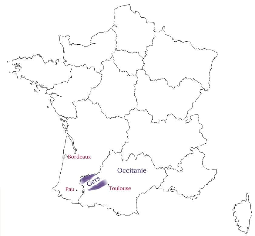 Carte du Gers