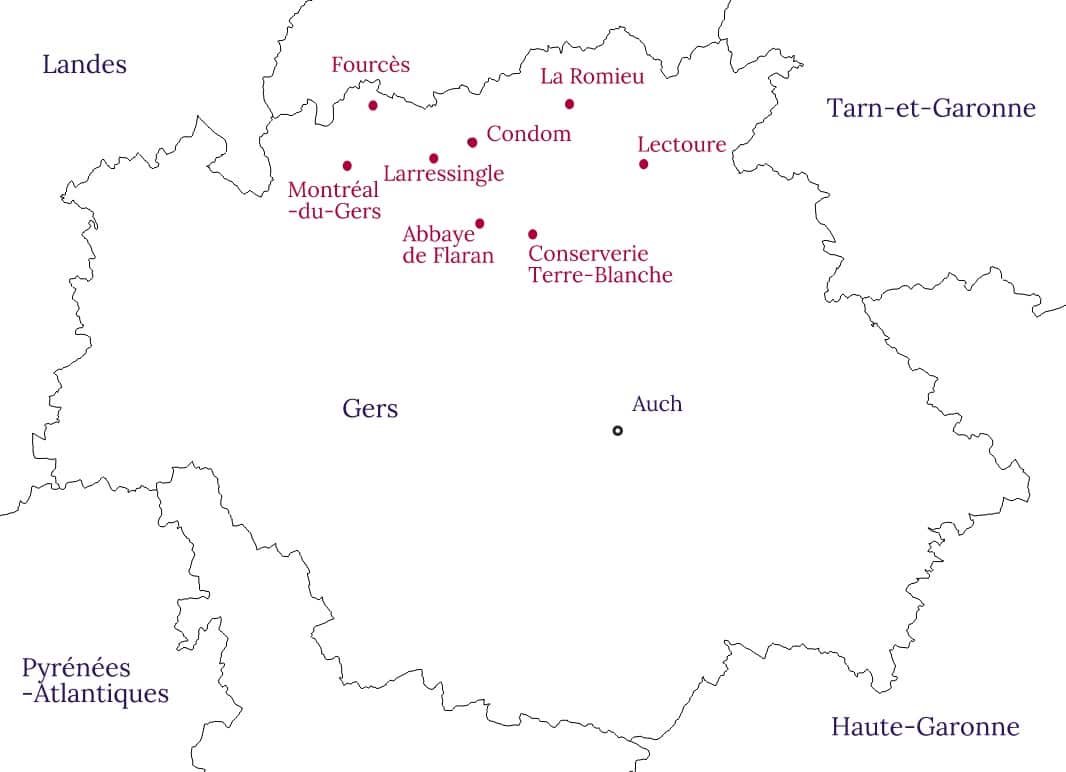 Carte du Gers