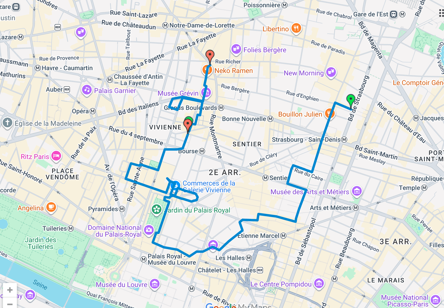 Paris covered passages walking tour itinerary